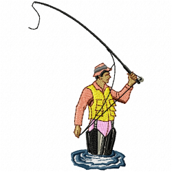 Fishing Embroidery Design 12